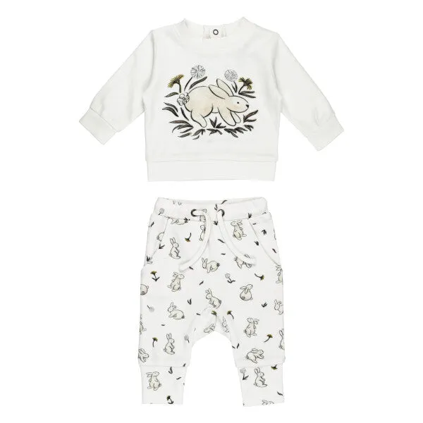 Lovedbaby - Organic Sweatshirt & Jogger Set - Bunny