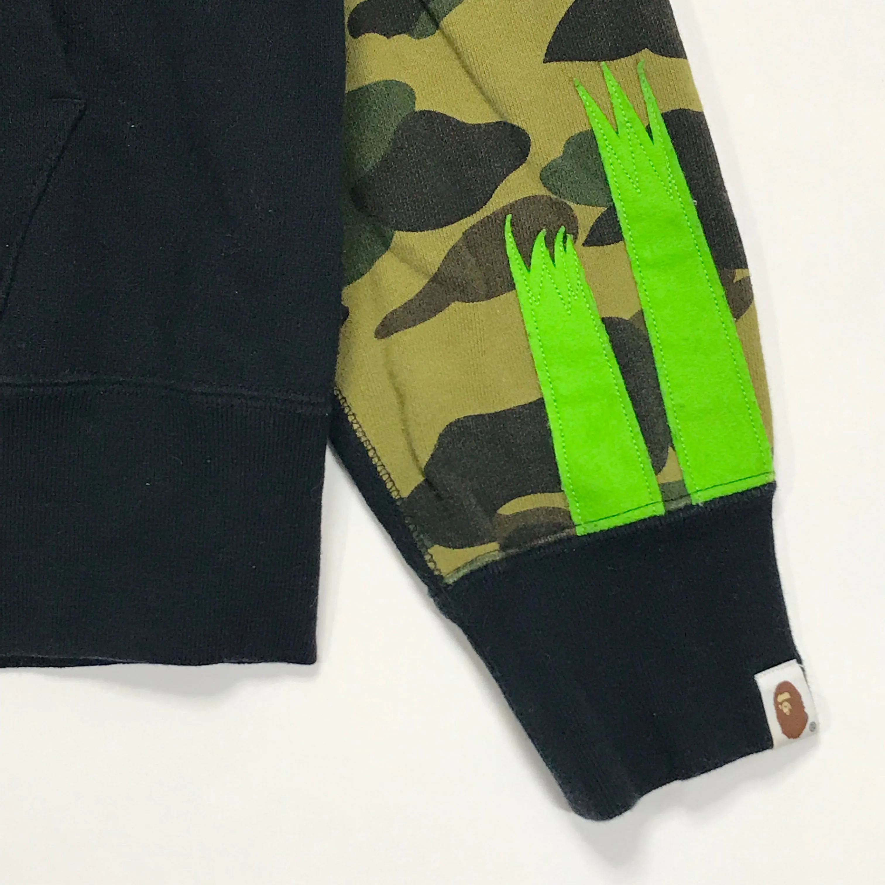 [M] A Bathing Ape Bape !st Camo Sleeve Panda Full Zip Hoodie