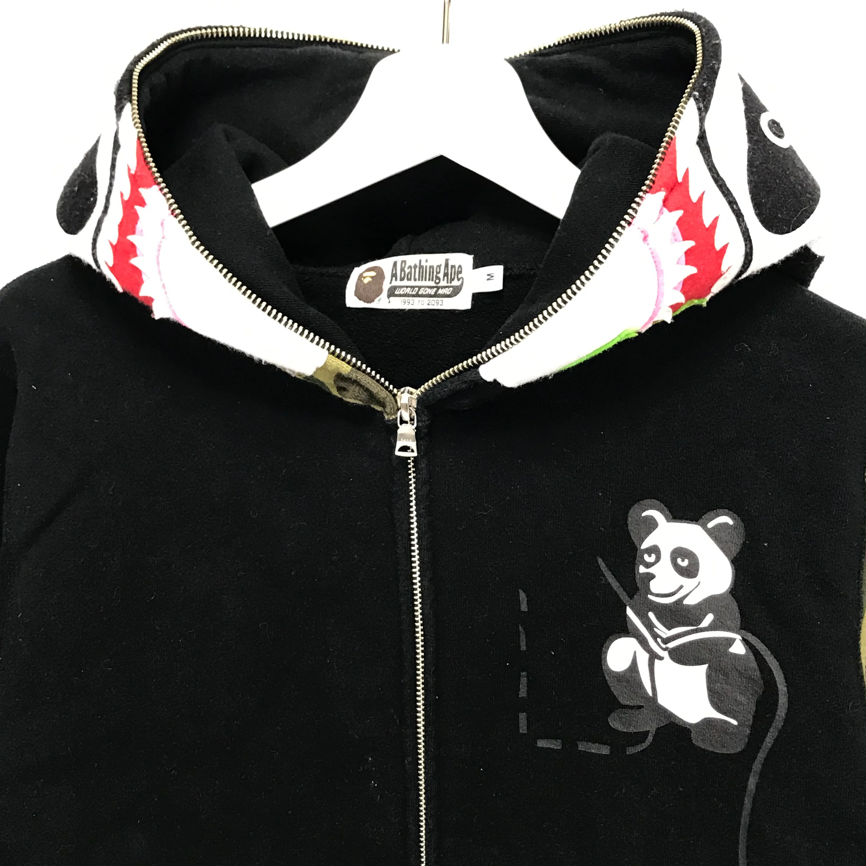 [M] A Bathing Ape Bape !st Camo Sleeve Panda Full Zip Hoodie