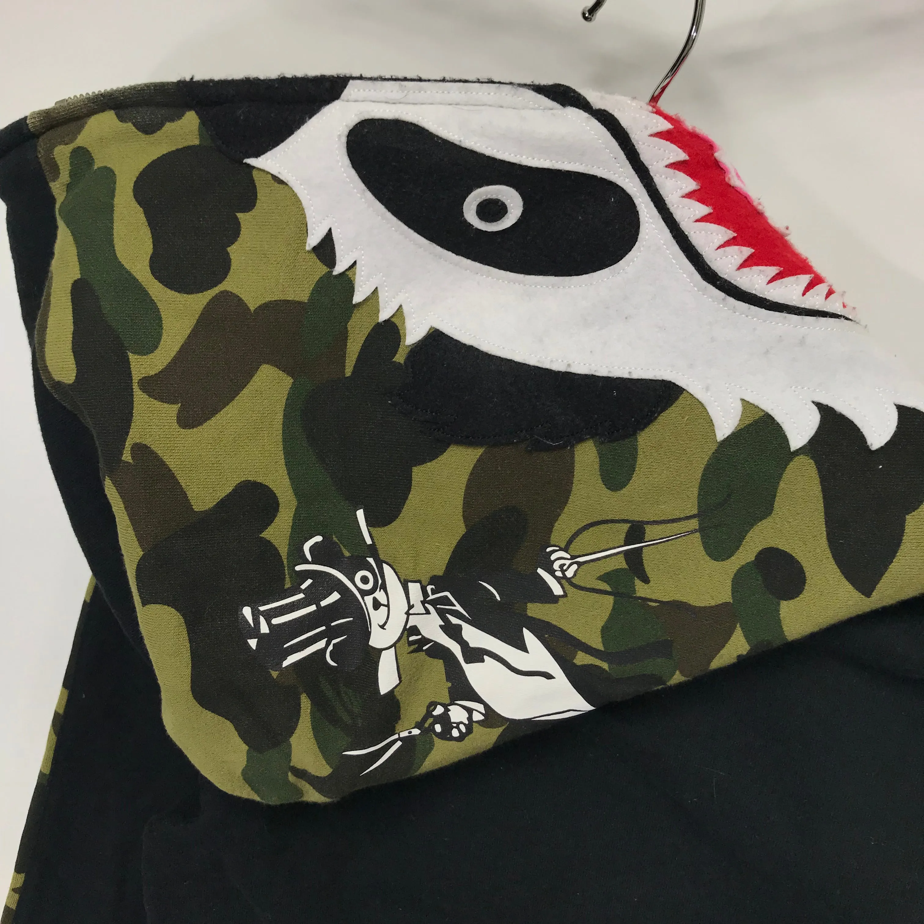 [M] A Bathing Ape Bape !st Camo Sleeve Panda Full Zip Hoodie