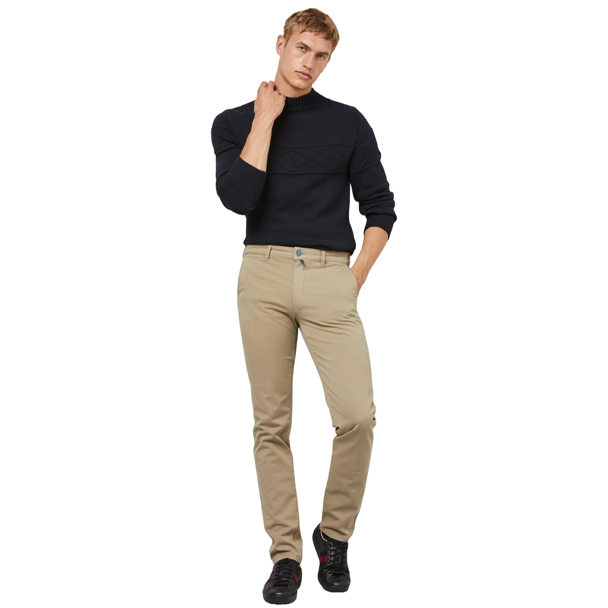 M5 by Meyer Slim Fit Chinos - Beige