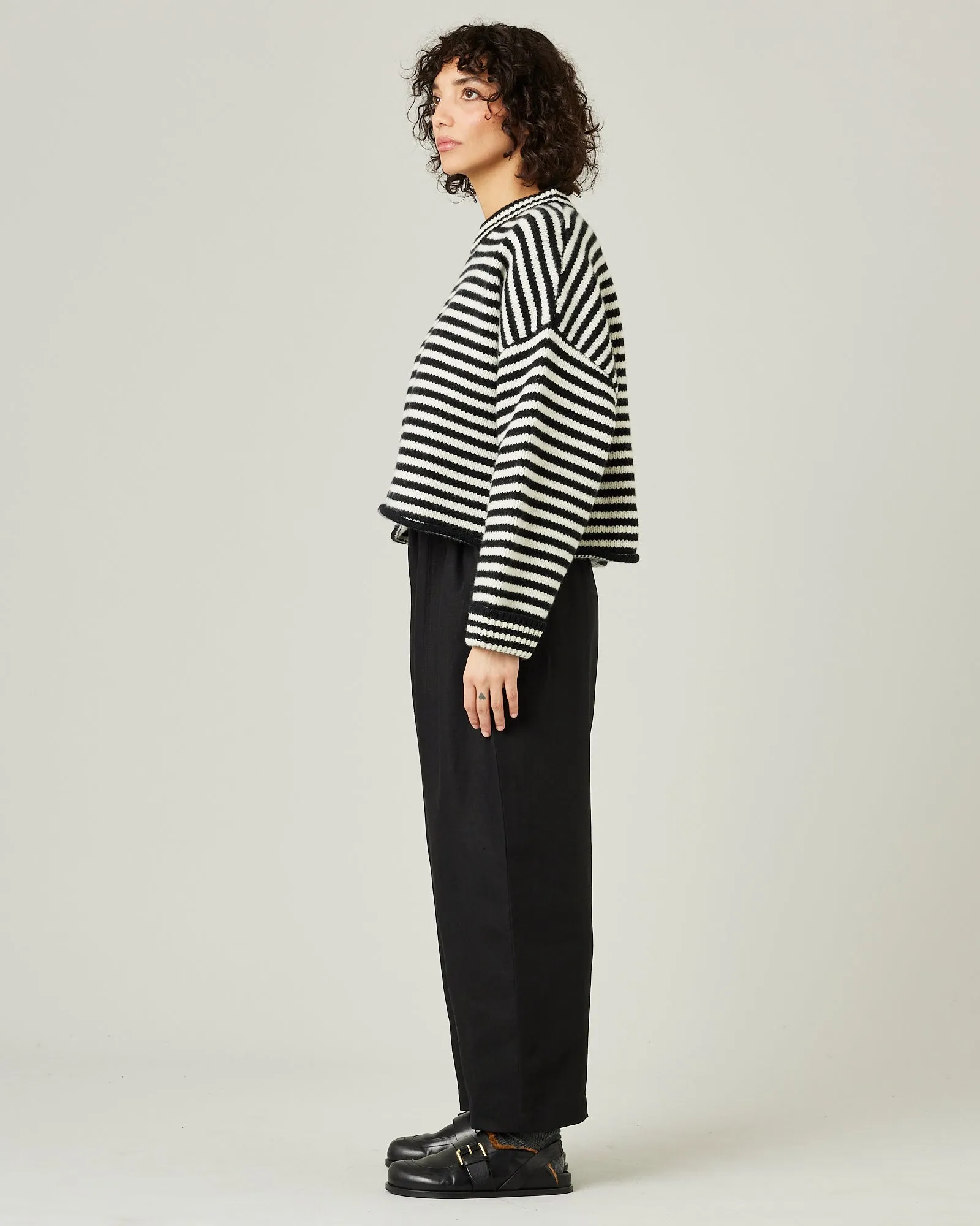 Mabel Black Linen Trousers