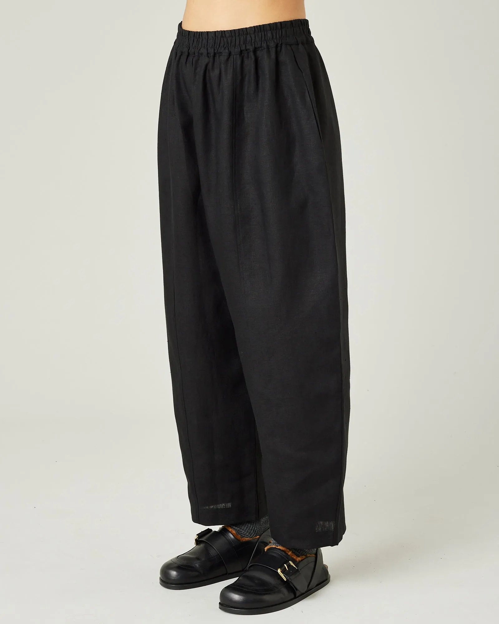 Mabel Black Linen Trousers