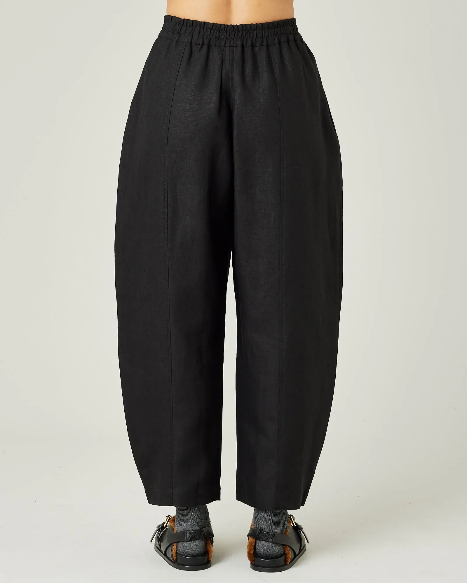 Mabel Black Linen Trousers
