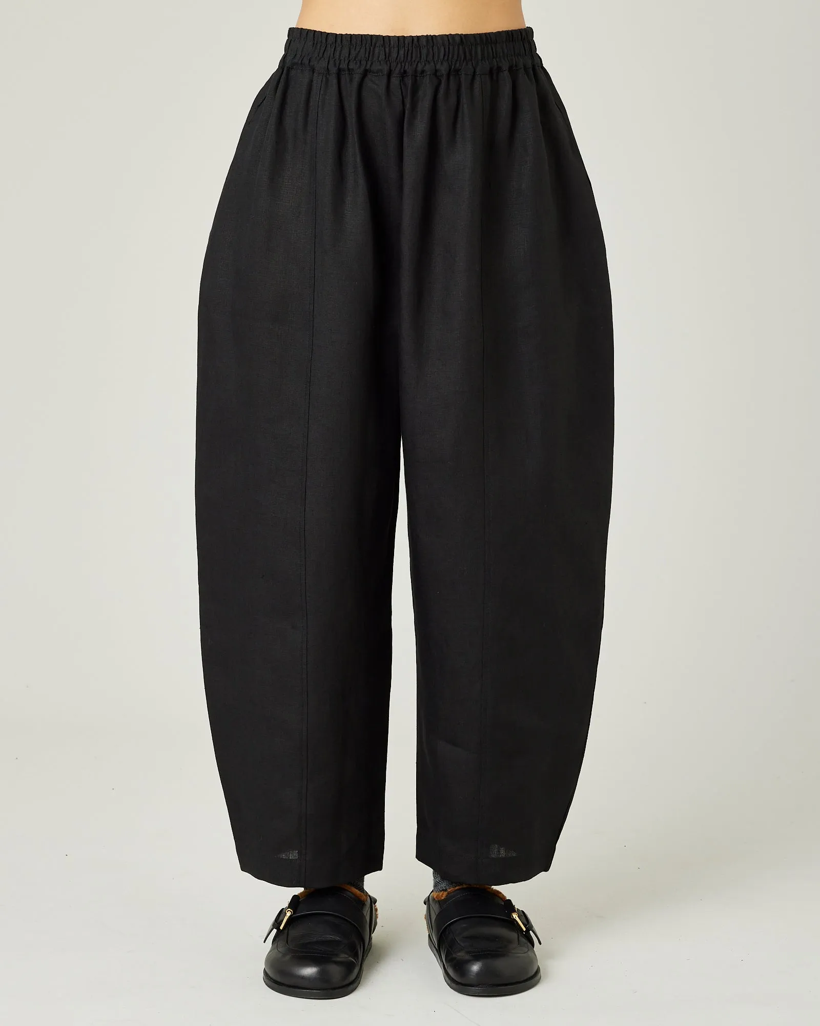 Mabel Black Linen Trousers