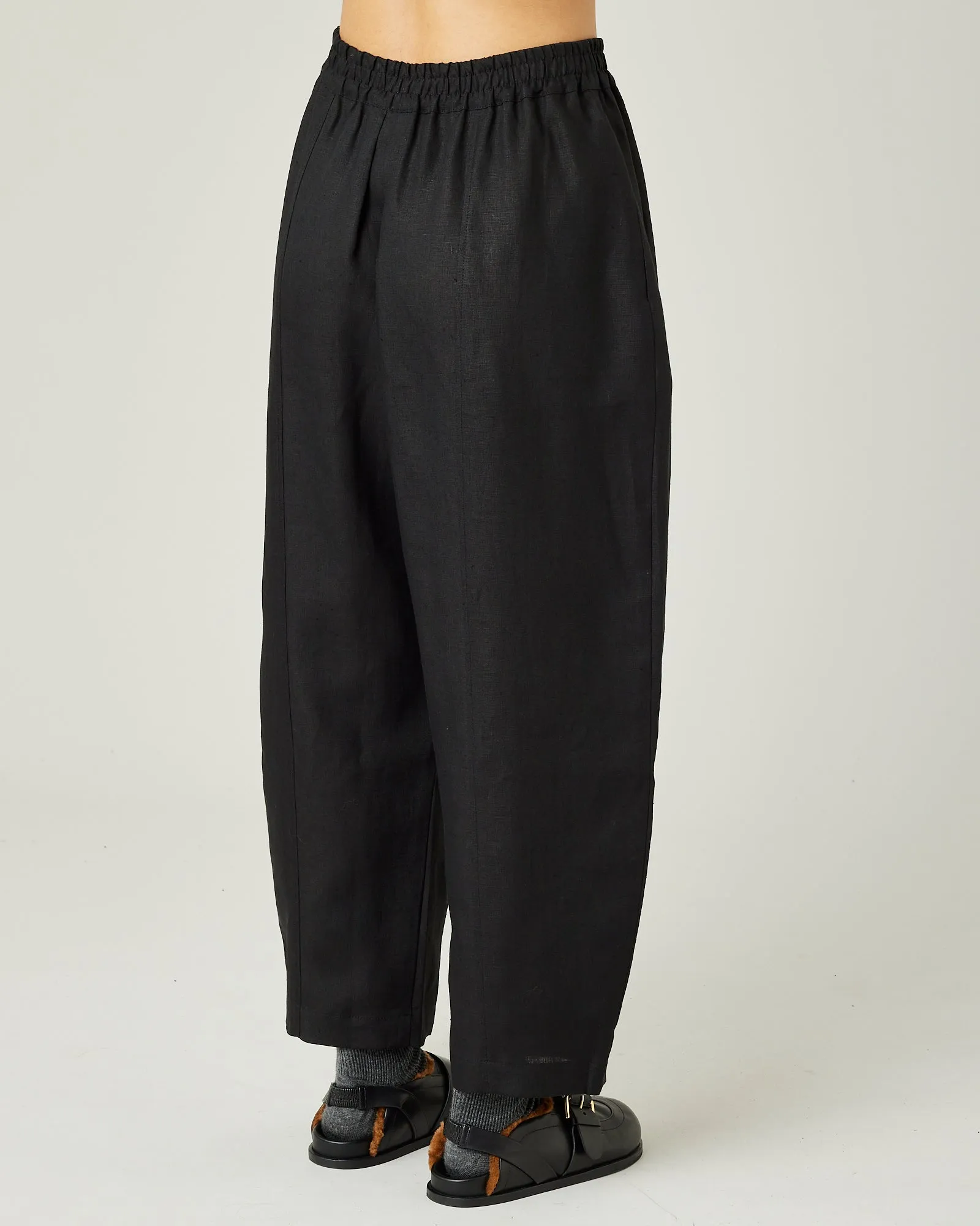 Mabel Black Linen Trousers