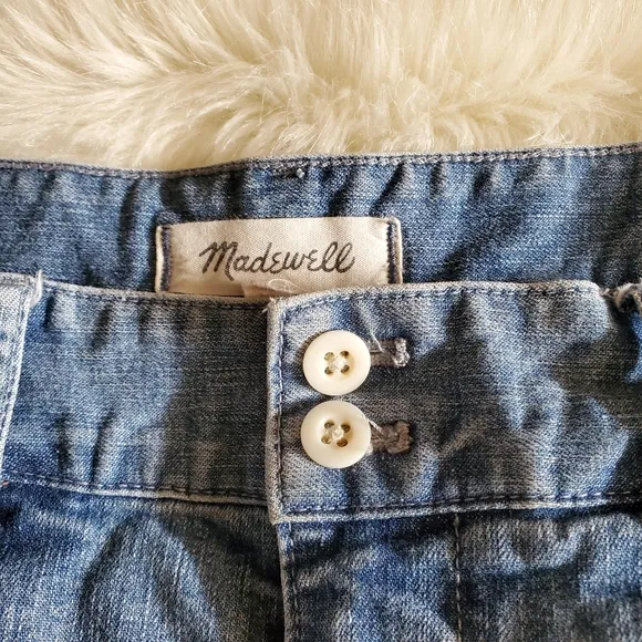 Madewell Pleated Taper Wide Leg Jeans Size 4