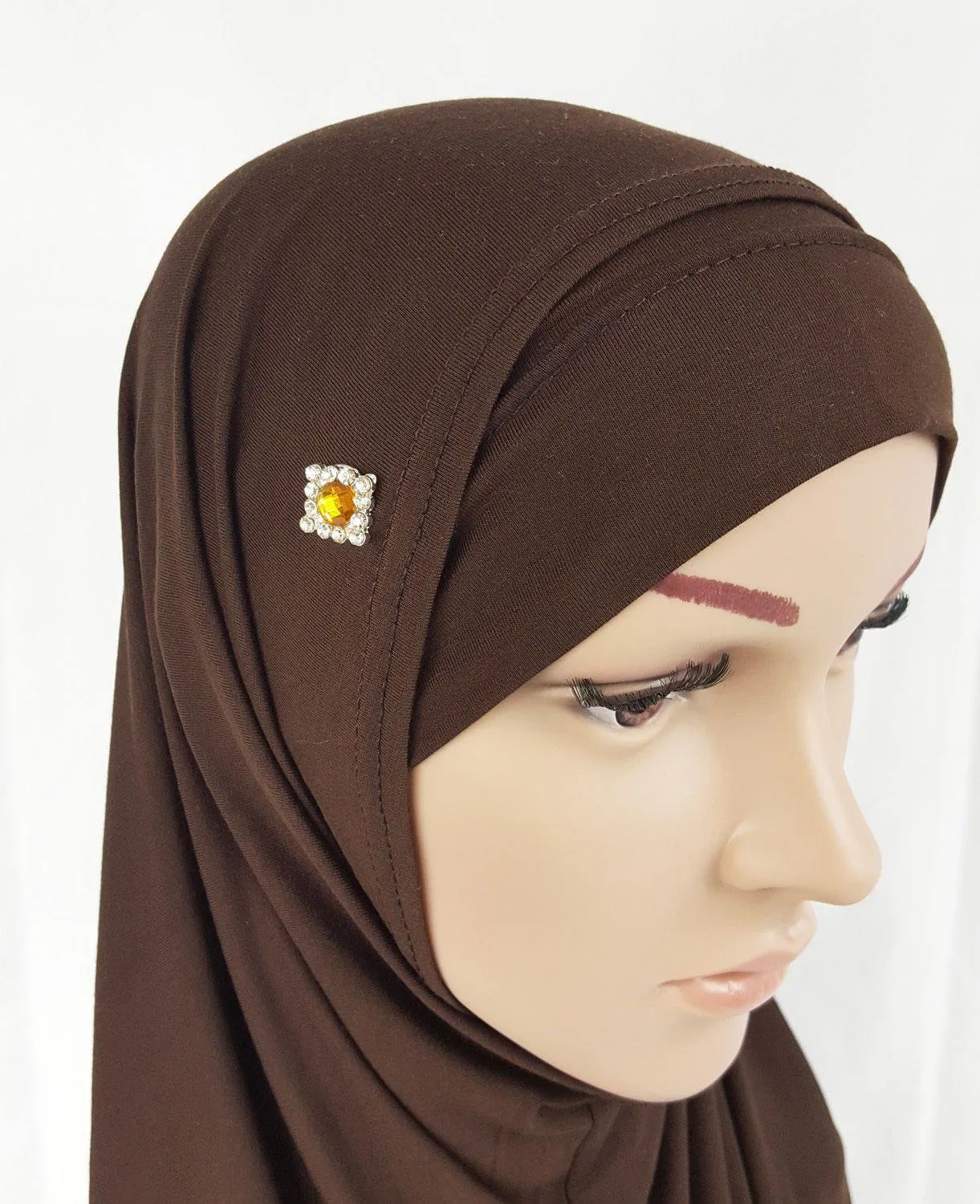 MAGNETIC headscarf abaya shawl scarf PINLESS BROOCH HIJAB PIN Rhinestone