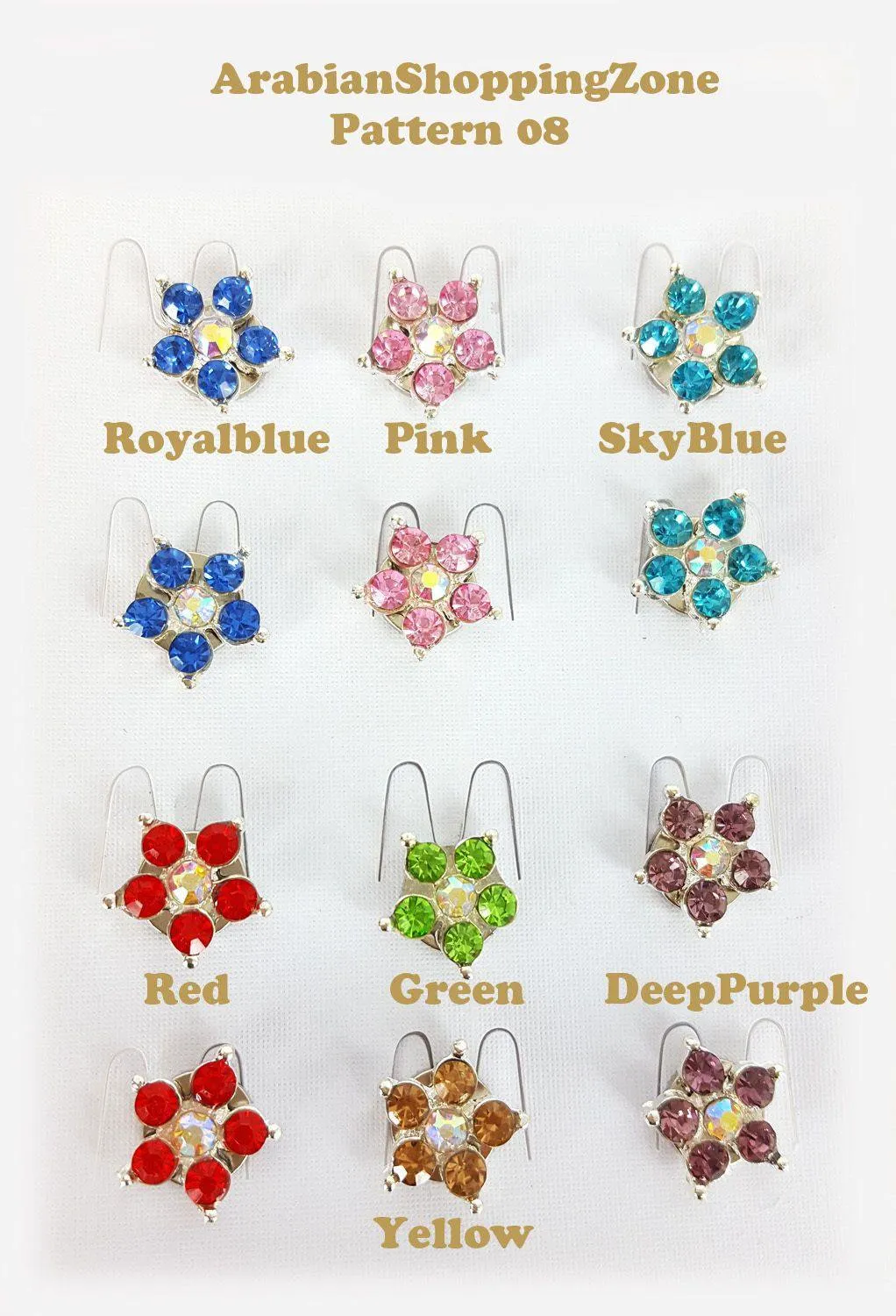 MAGNETIC headscarf abaya shawl scarf PINLESS BROOCH HIJAB PIN Rhinestone