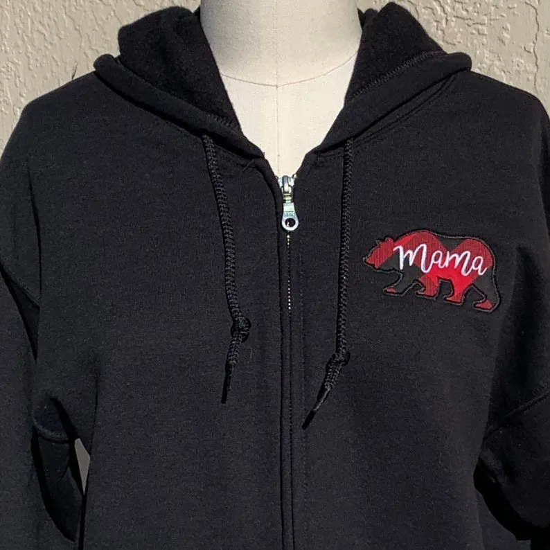Mama Bear Zip Up Sweatshirt