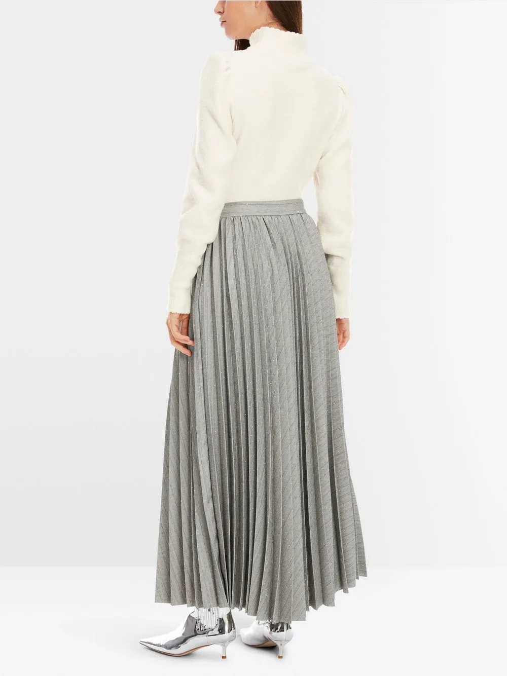Marc Cain Maxi Skirt With Pleats and Glitter