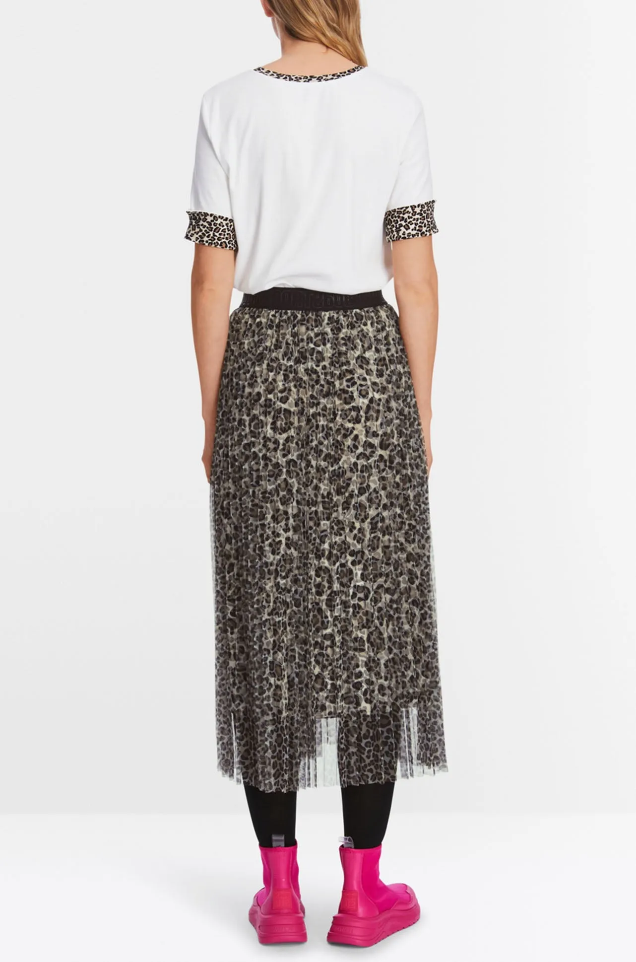 Marc Cain - Tulle Skirt with Leo Print
