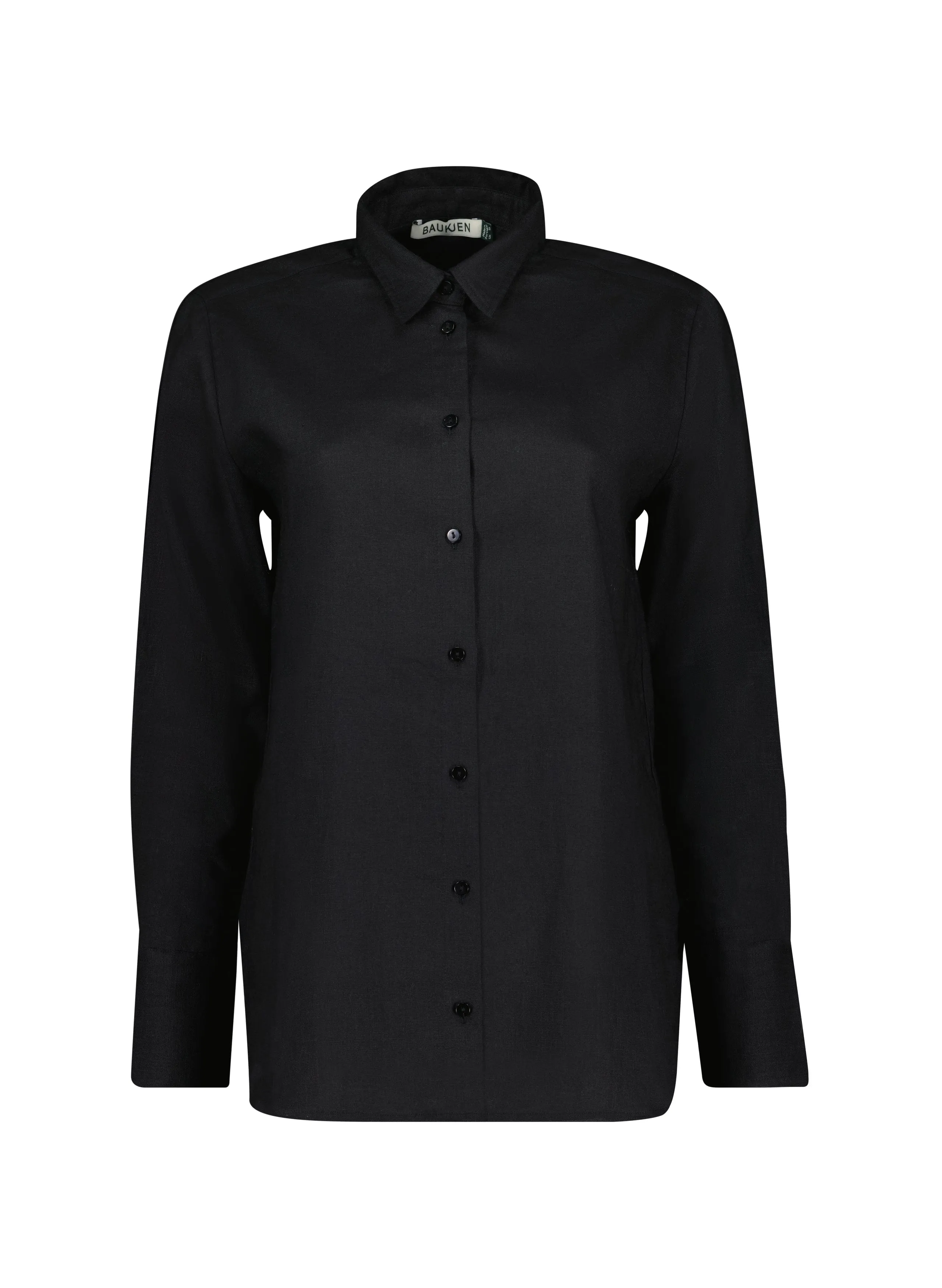 Martine Linen Shirt | Caviar Black