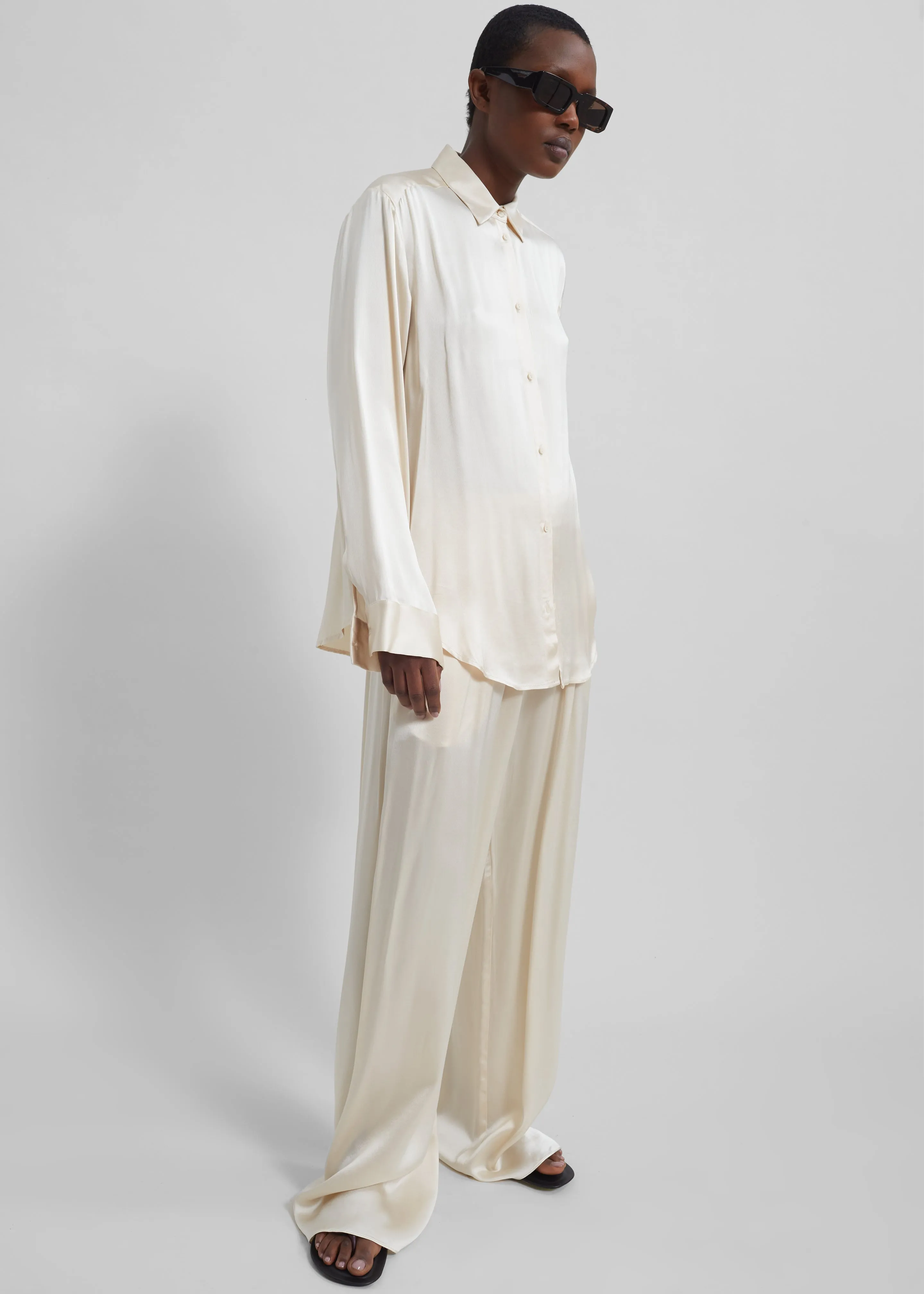 Matteau Satin Shirt - Ivory
