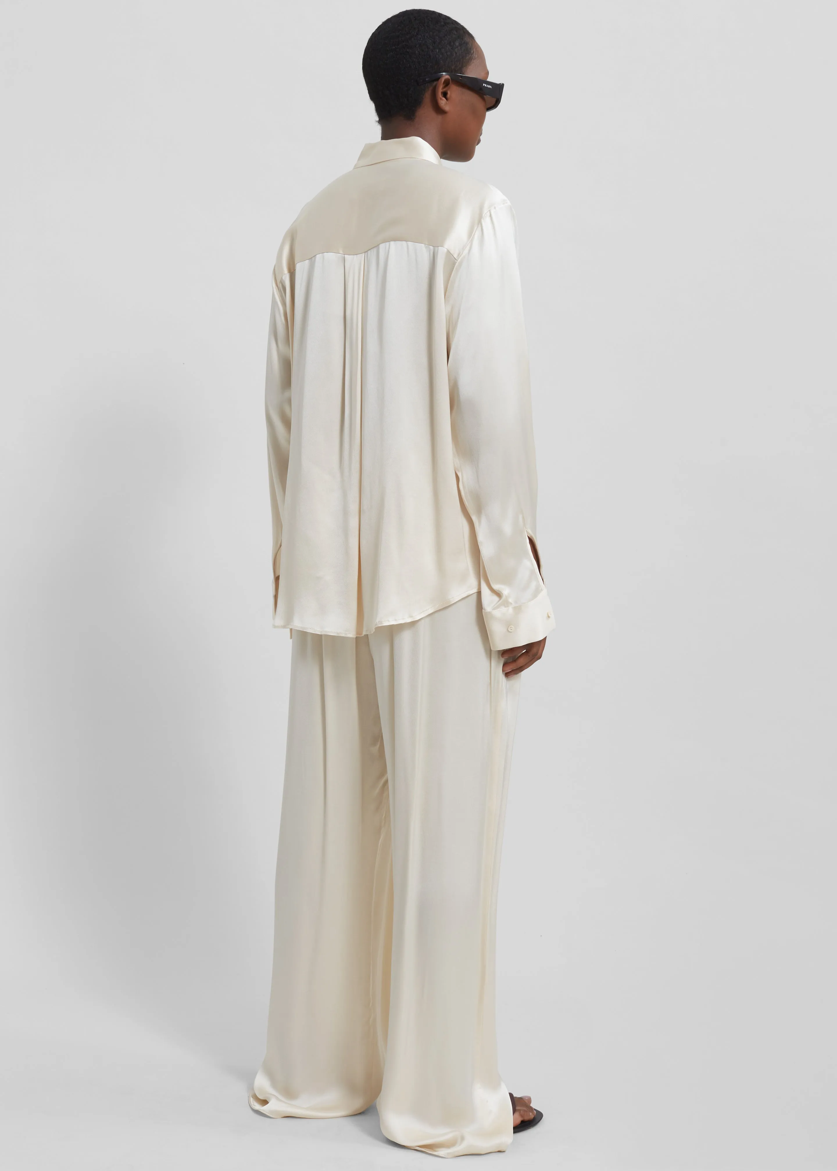 Matteau Satin Shirt - Ivory