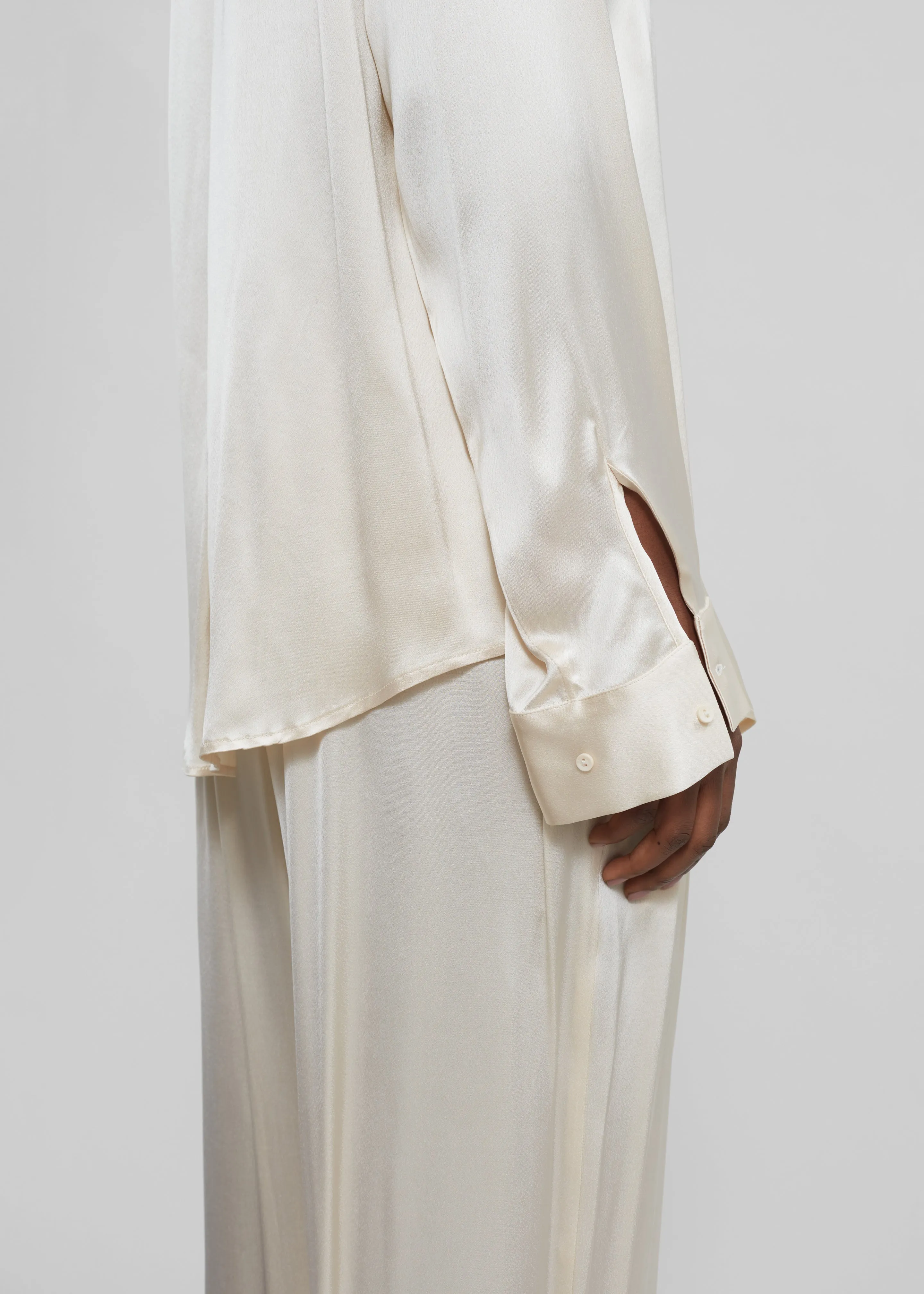 Matteau Satin Shirt - Ivory