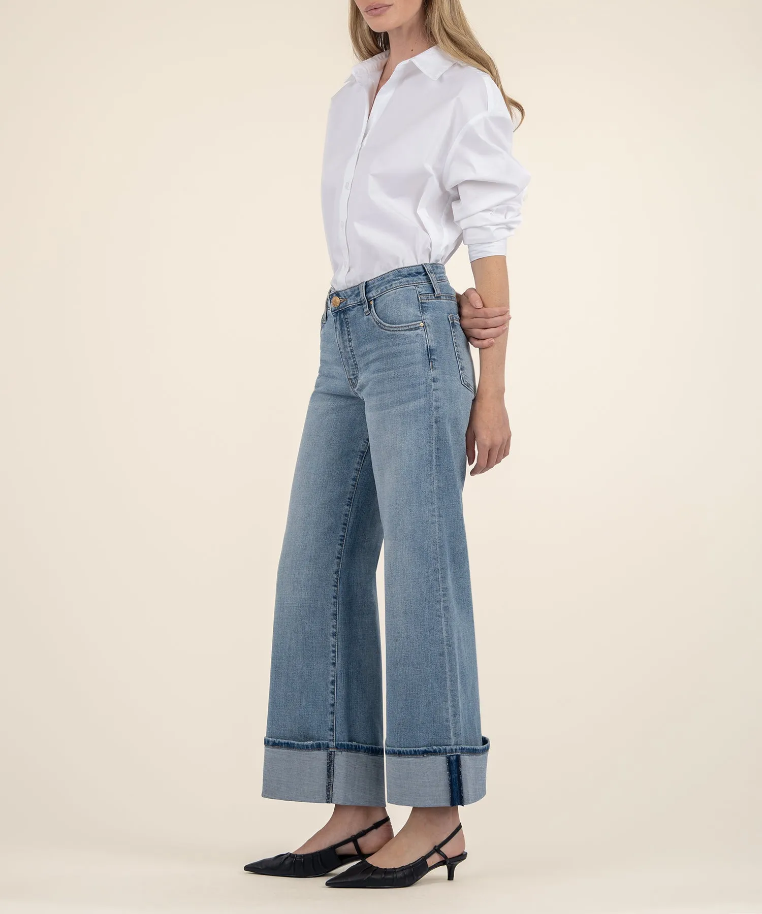 Meg High Rise Fab Ab Wide Leg