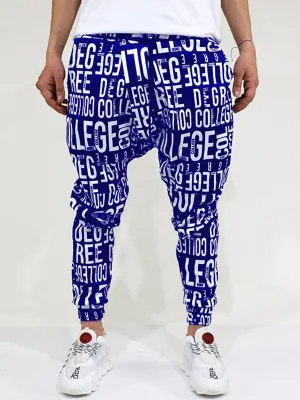 Men's Letter Allover Tapered Pants