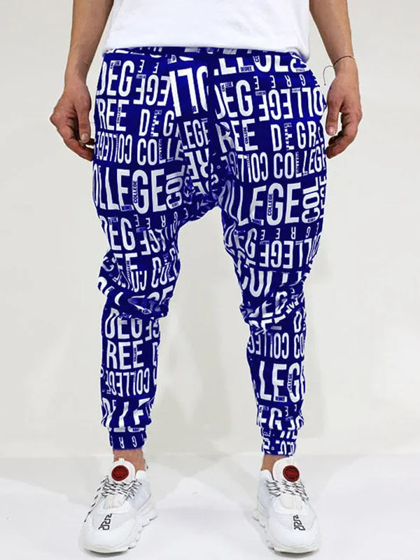 Men's Letter Allover Tapered Pants