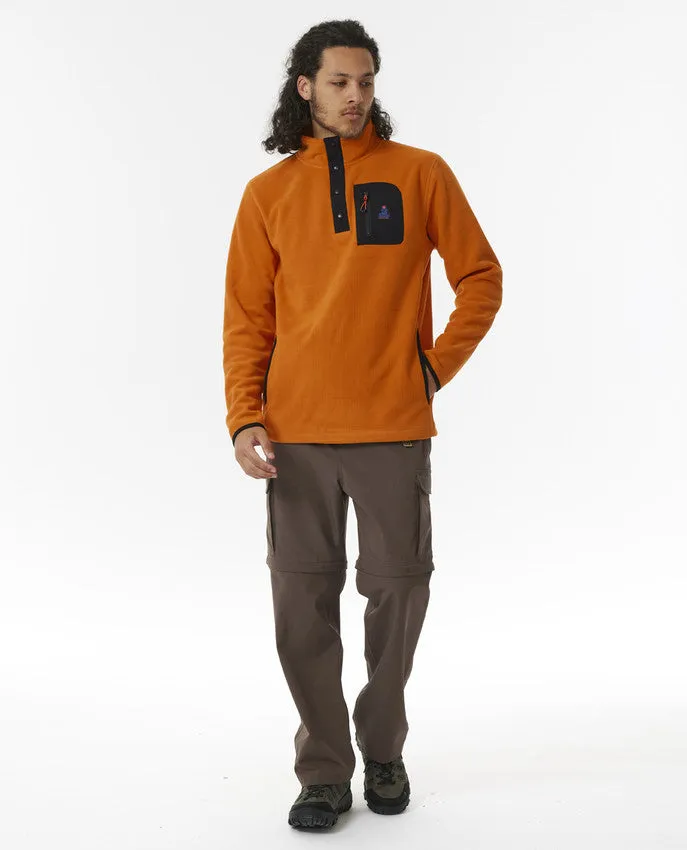 MEN'S SEARCH POLAR FLEECE CREW - ORANGE AMBER