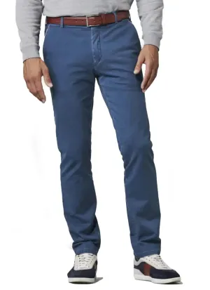 Meyer Men's Chino Trousers New York 1-5000/18 Luxury Cotton Blue