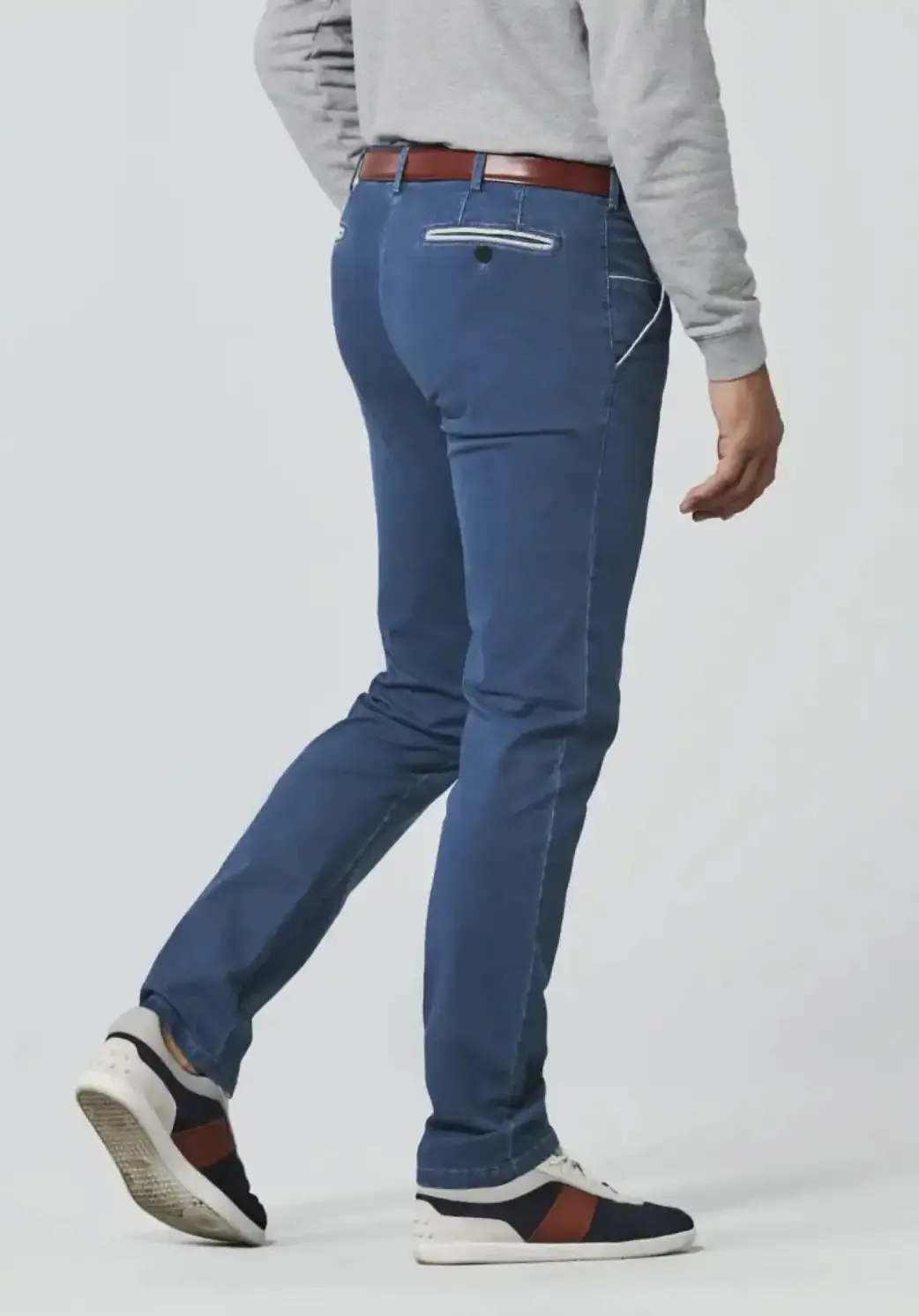 Meyer Men's Chino Trousers New York 1-5000/18 Luxury Cotton Blue