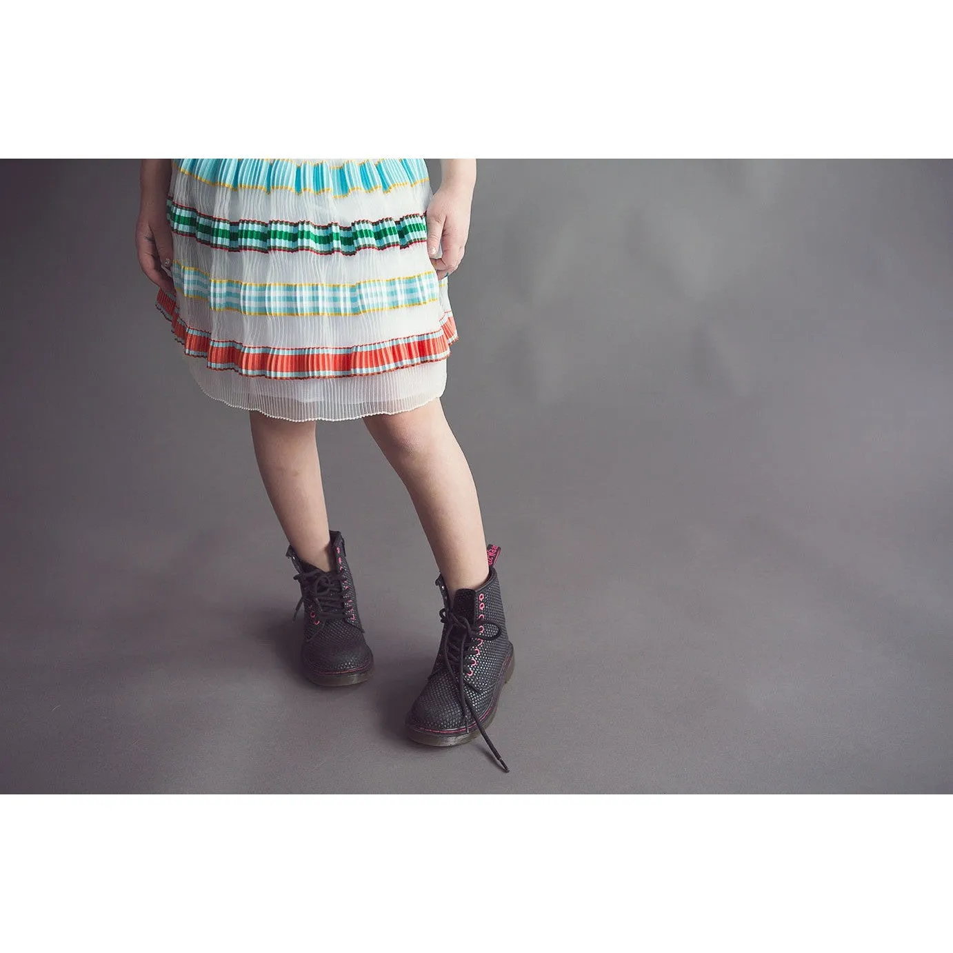 MiMiSol - Girls Stripes Skirt - 4Y