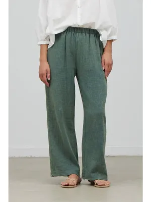 Mineral Green Wide Leg Pants