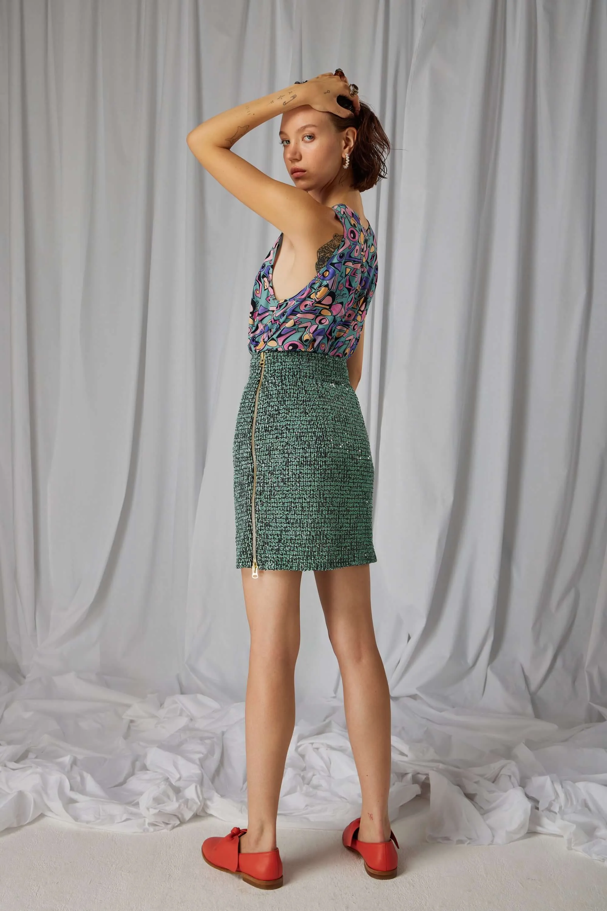 Molly skirt in Liberty sequins