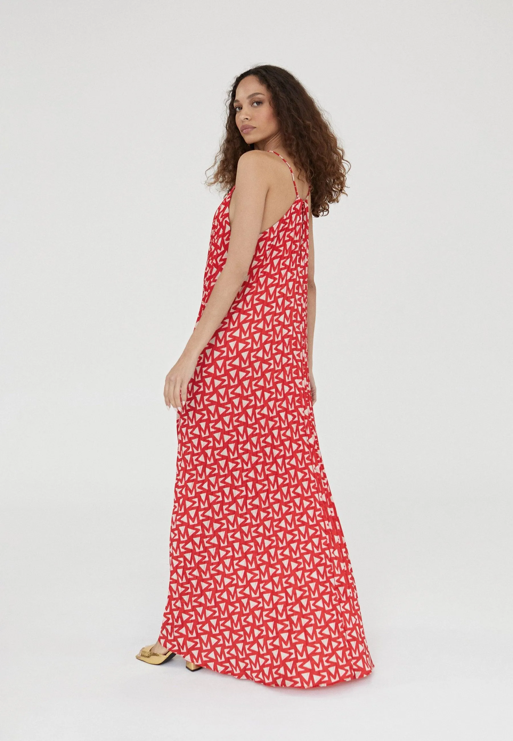 Monogrammed halter dress