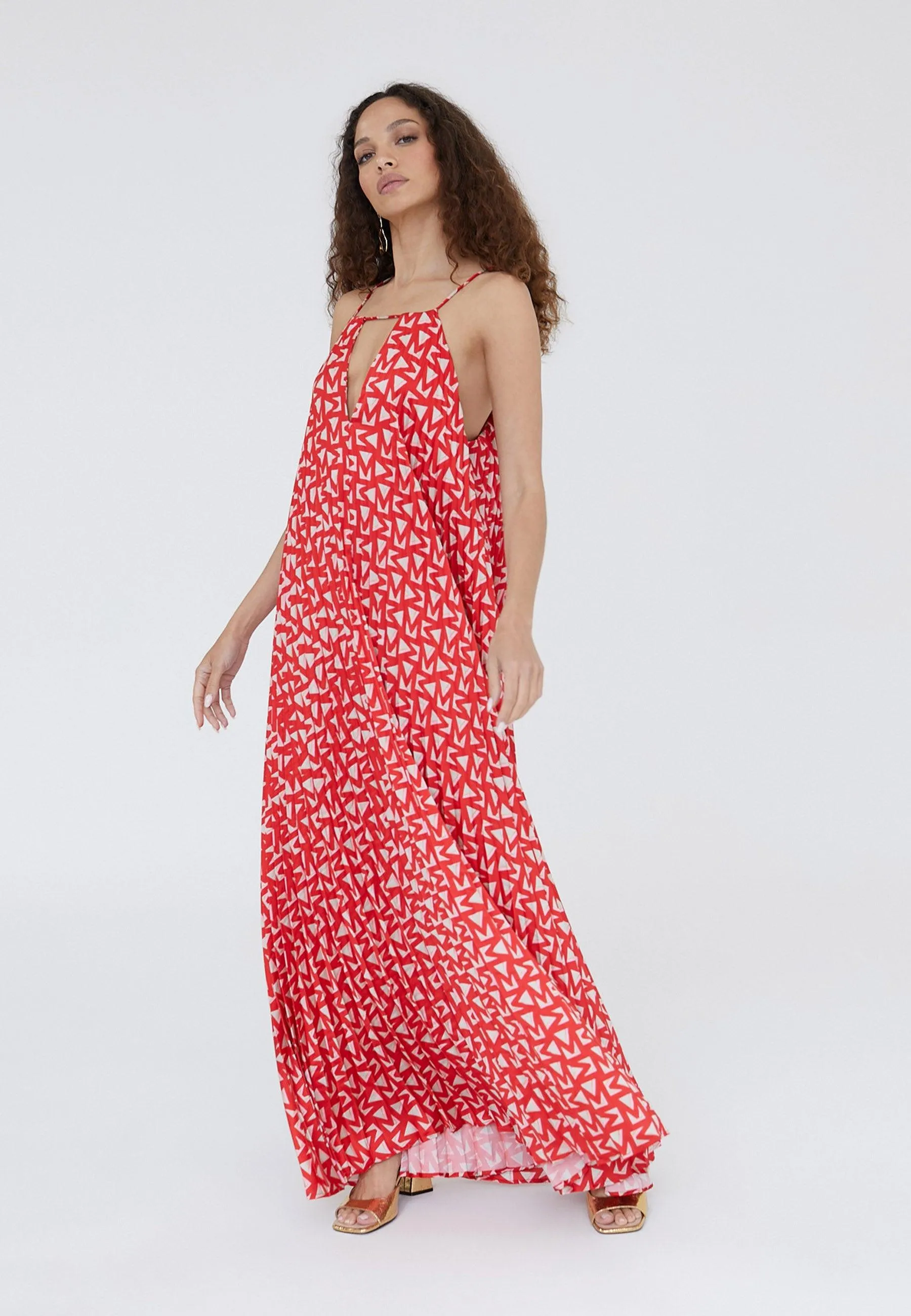 Monogrammed halter dress