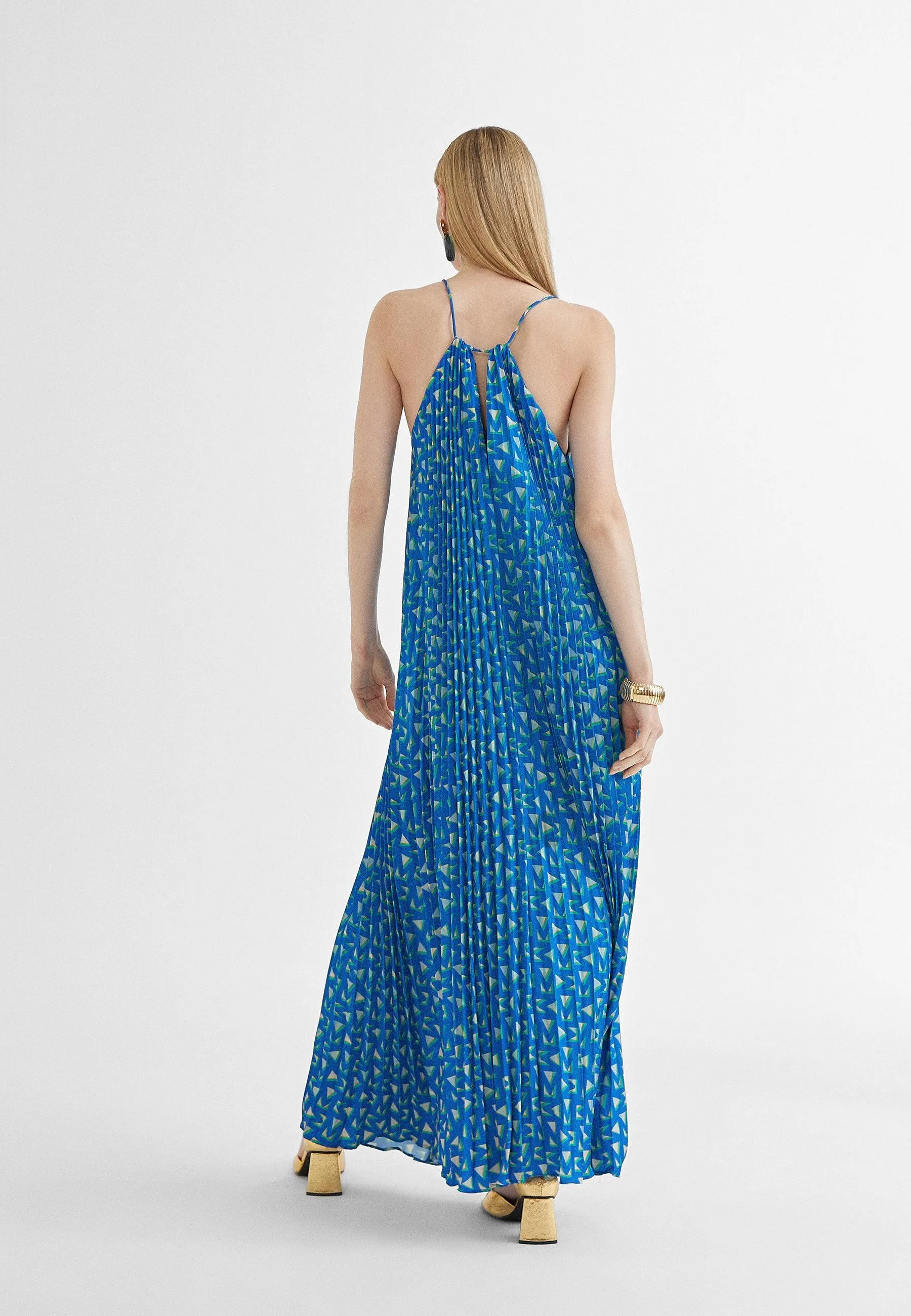 Monogrammed halter dress