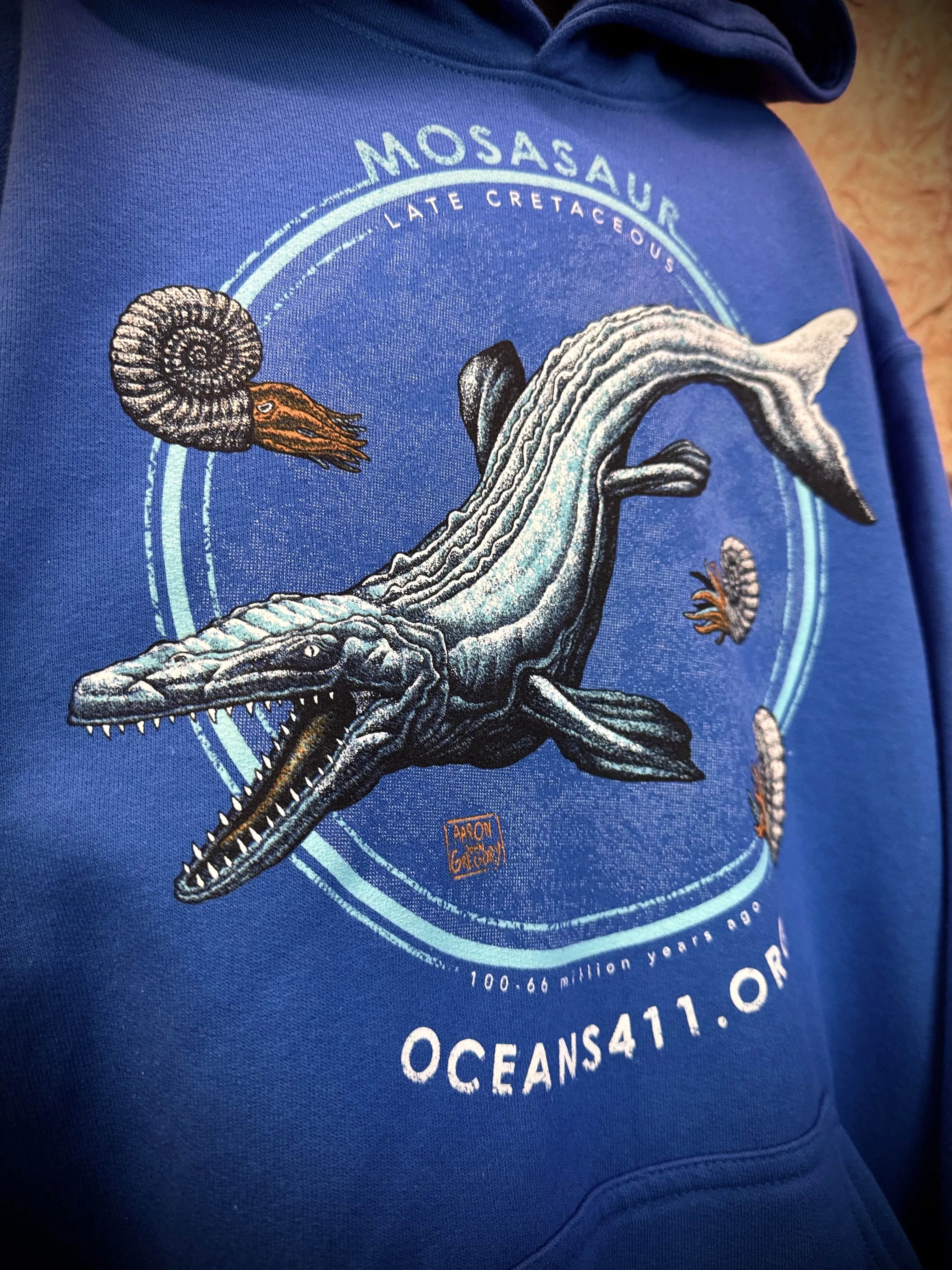 Mosasaur "Oceans411" Youth Hoodie