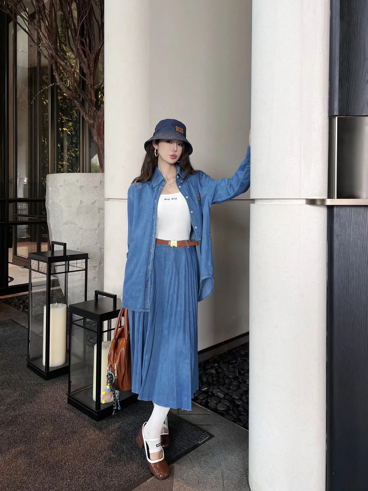 MU 25 new denim skirt