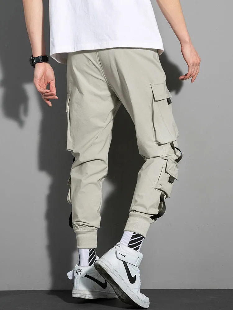Multi Flap Pocket Tapered Joggers M00007