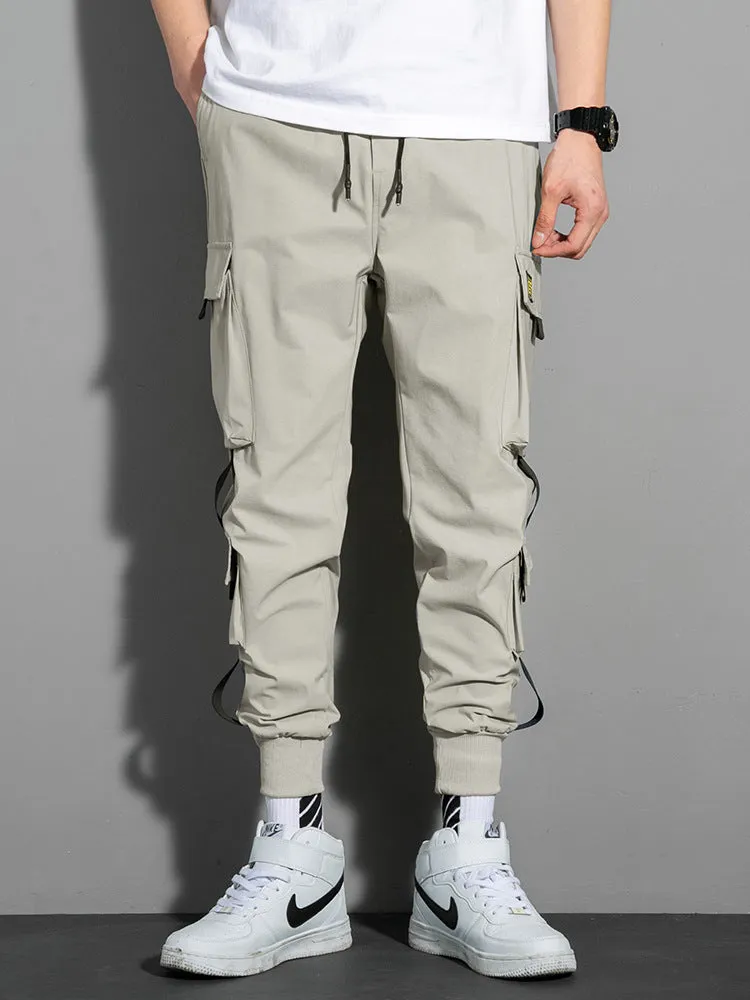 Multi Flap Pocket Tapered Joggers M00007