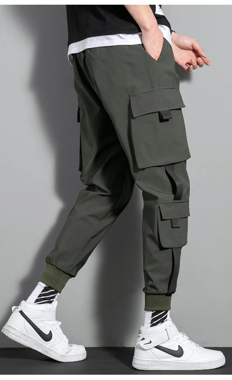 Multi Flap Pocket Tapered Joggers M00007