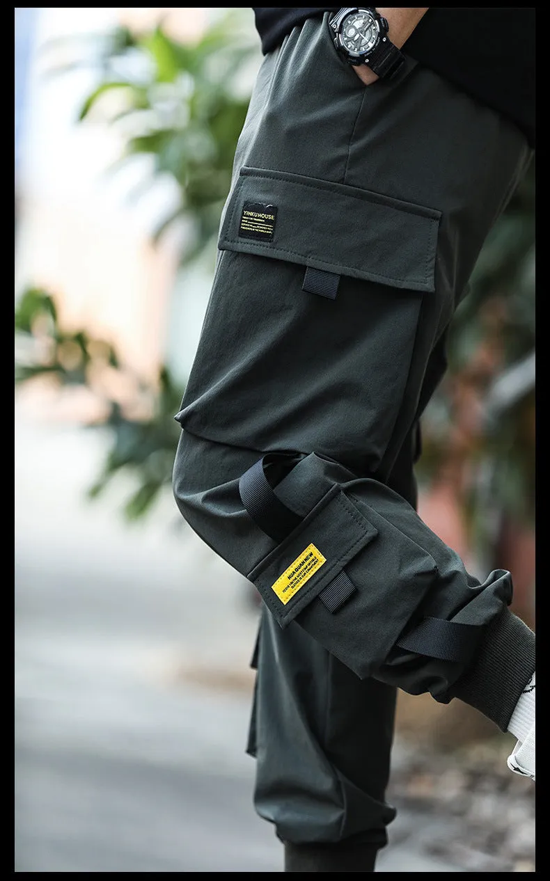 Multi Flap Pocket Tapered Joggers M00007