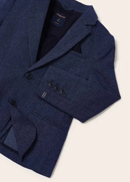 Navy Linen Blazer Set