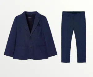 Navy Linen Blazer Set