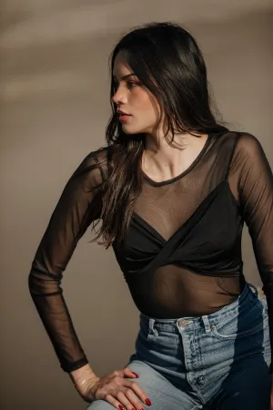 Nightcap Mesh Twist Top