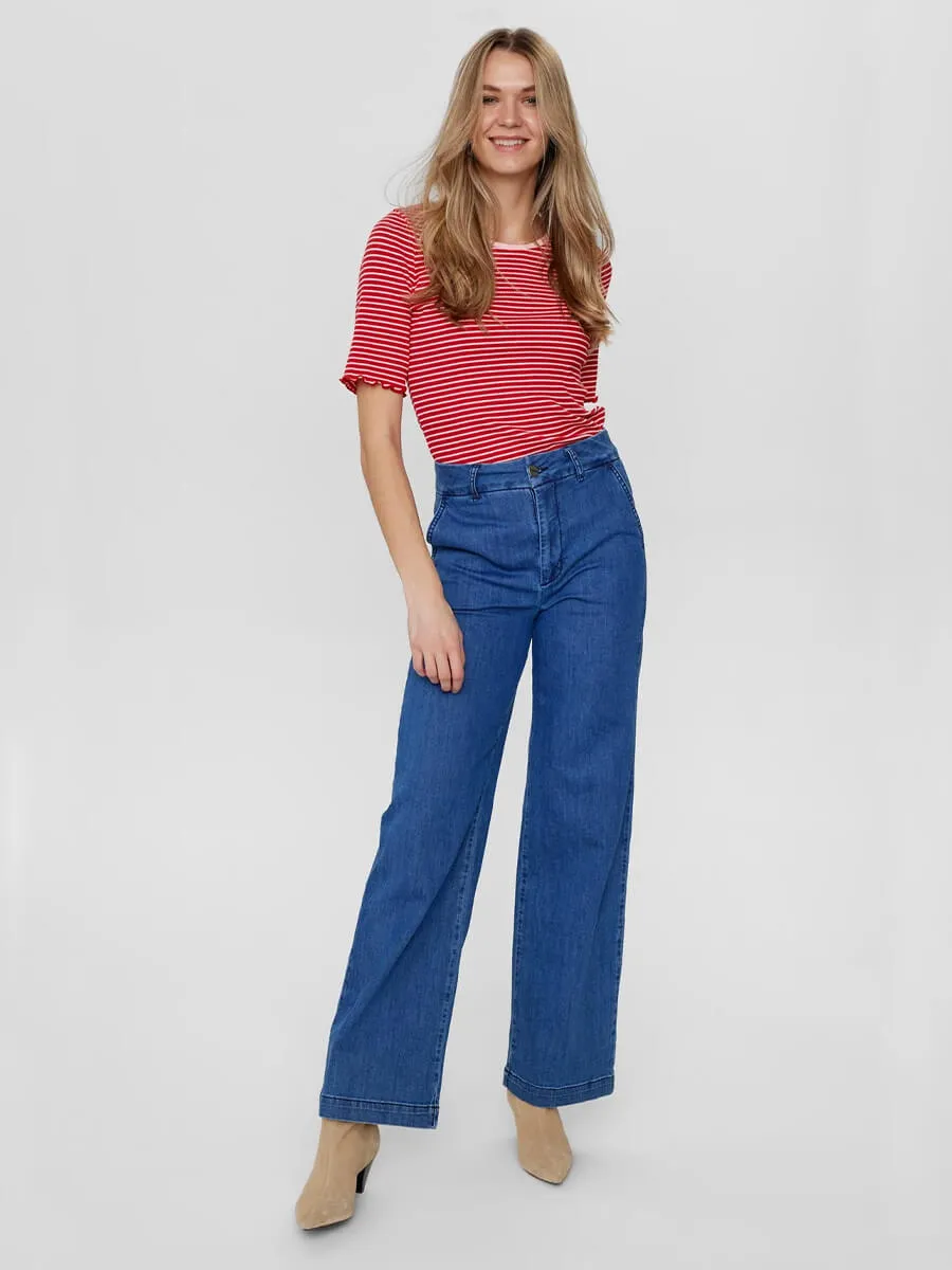 Nuamber Pants - Medium Blue Denim