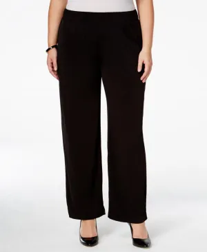 Ny Collection Womens Plus Size Pull-On Wide-Leg Pants WITP0247