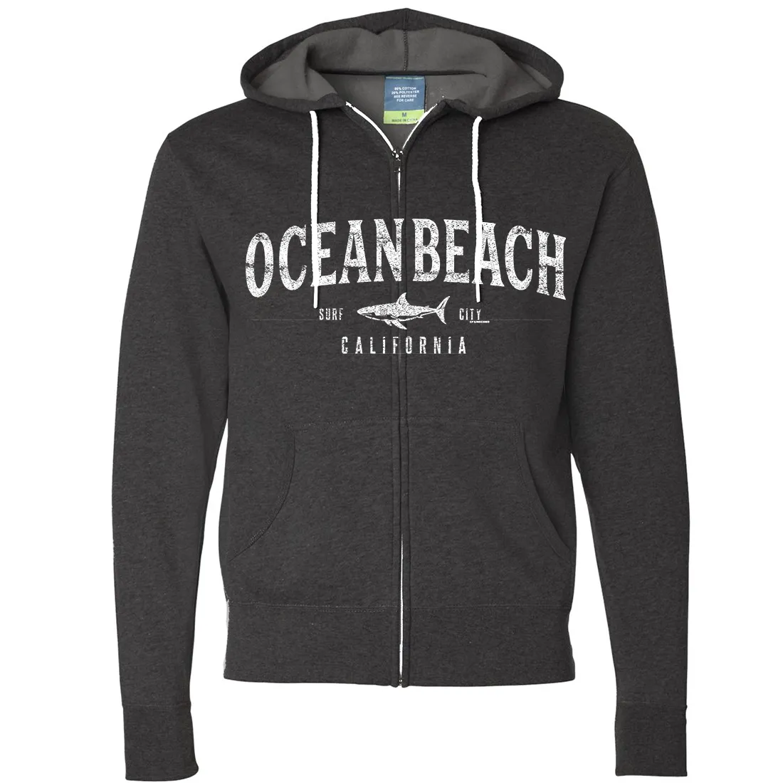Ocean Beach California Zip-Up Hoodie