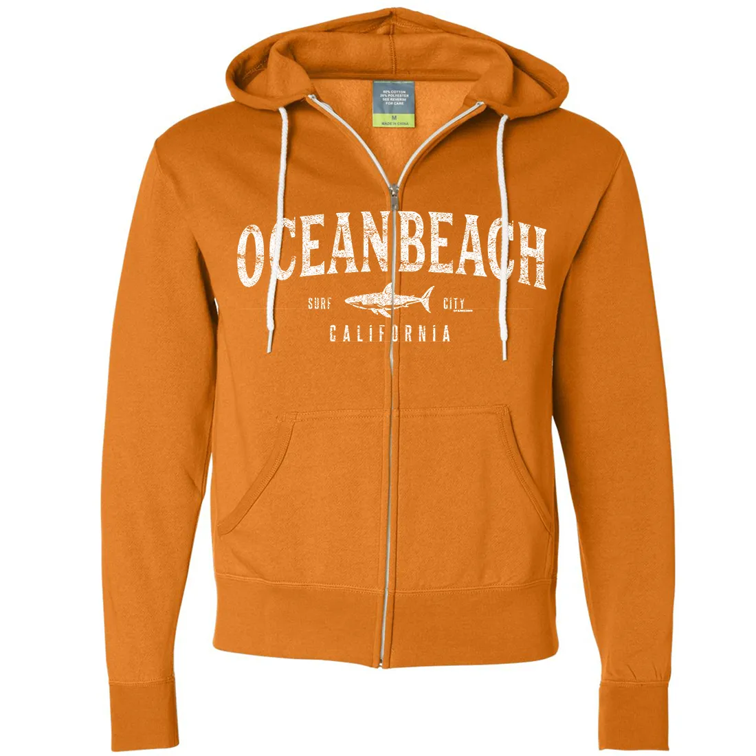 Ocean Beach California Zip-Up Hoodie
