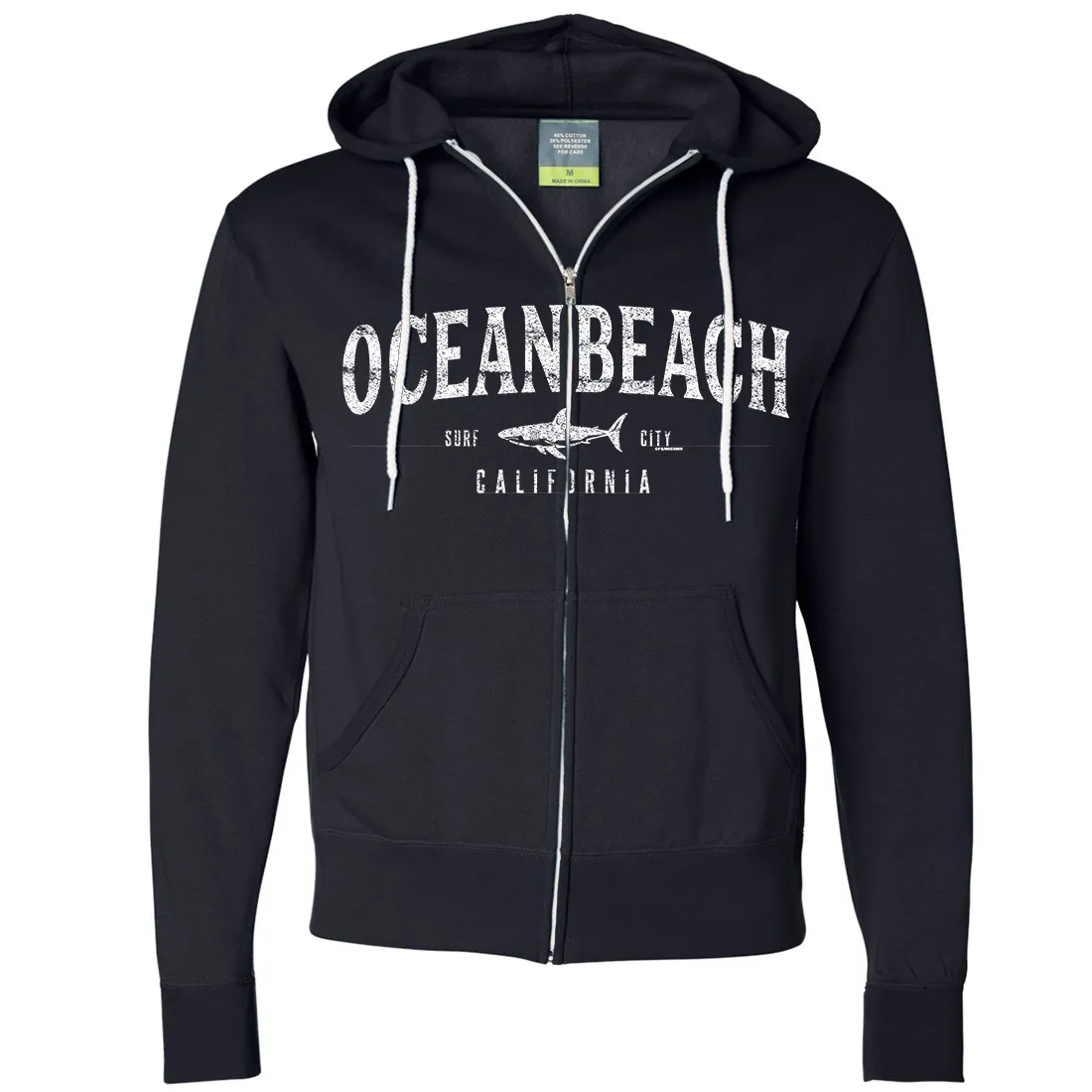 Ocean Beach California Zip-Up Hoodie