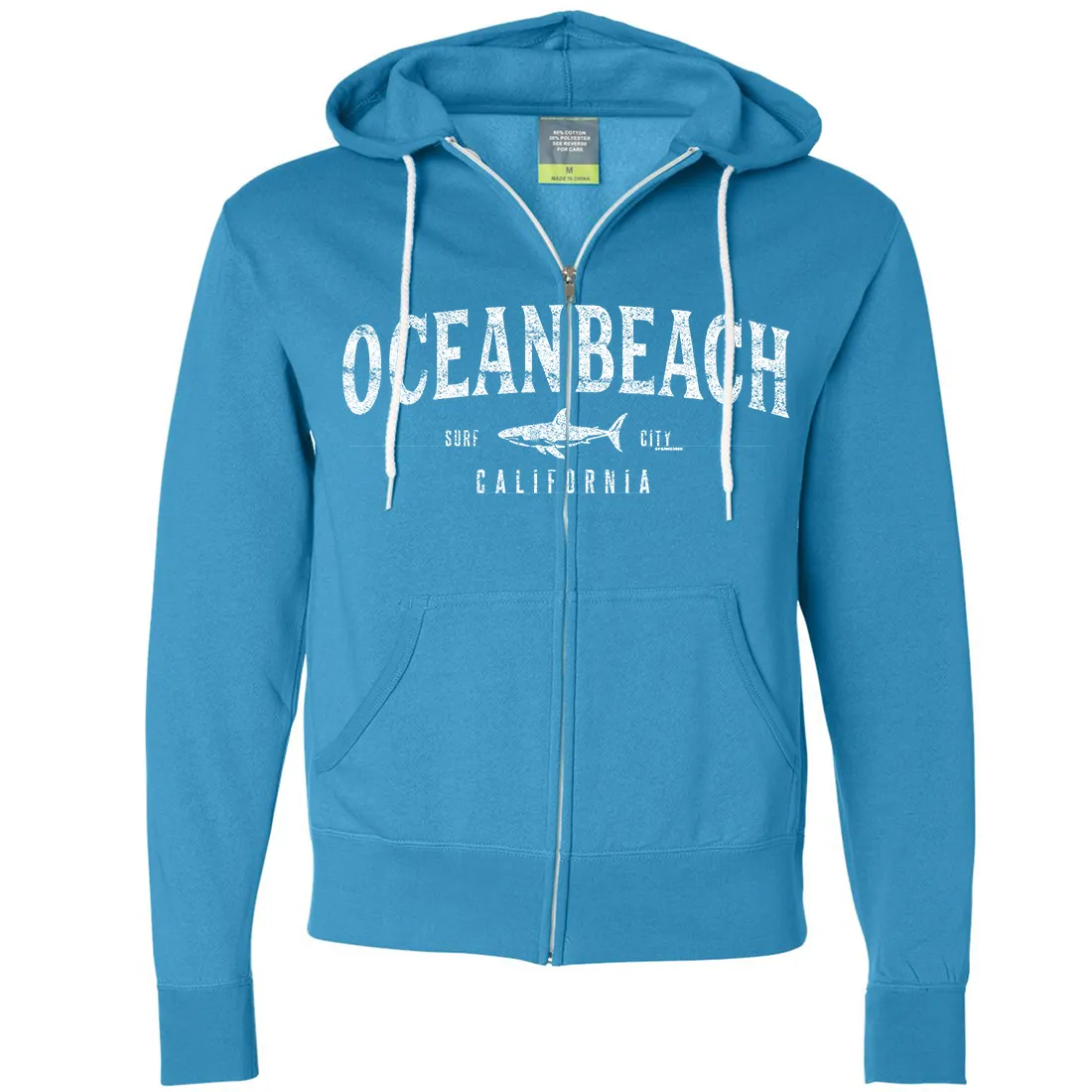 Ocean Beach California Zip-Up Hoodie