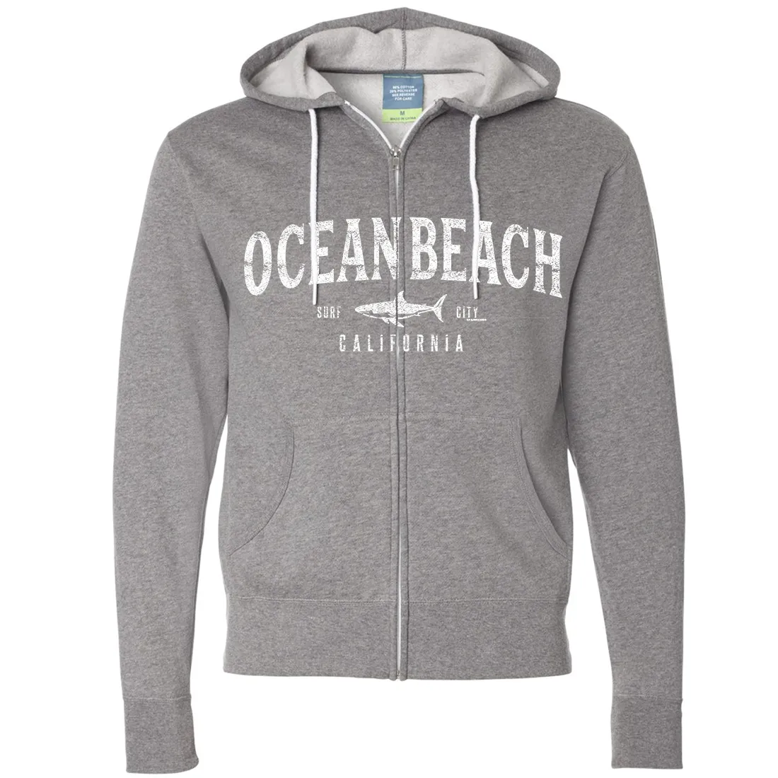 Ocean Beach California Zip-Up Hoodie