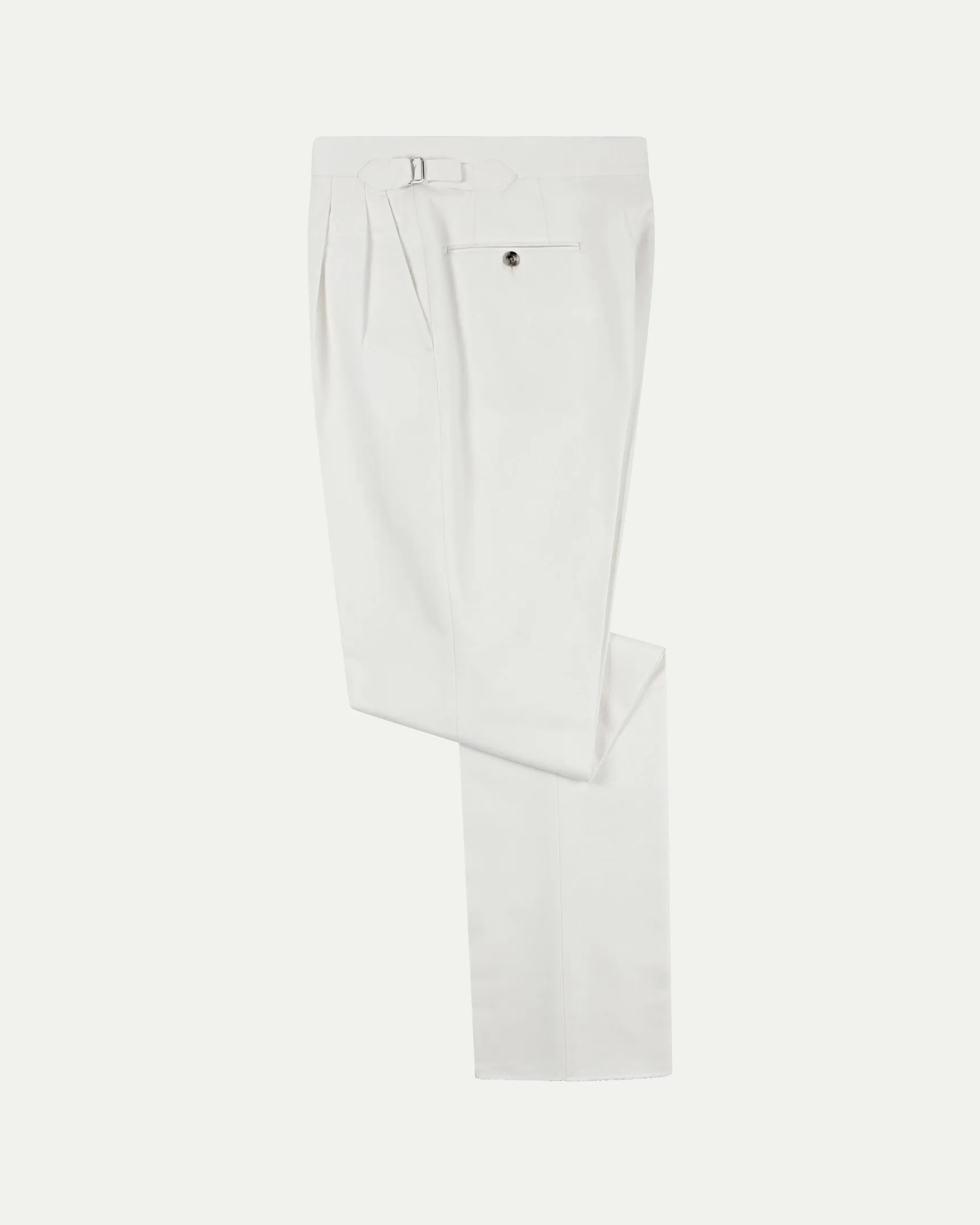 Off White Cotton Drill Trousers
