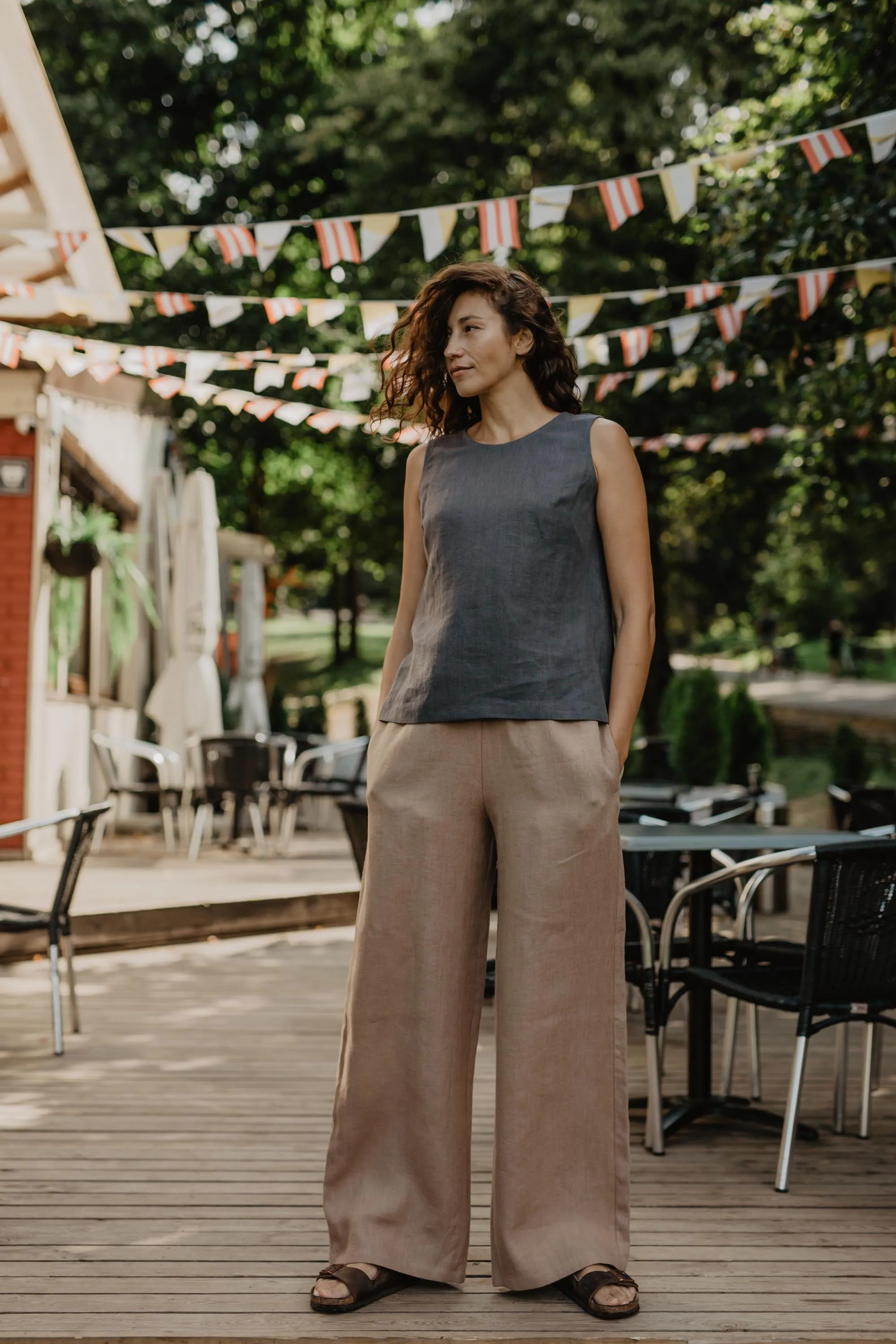 Oulu Super Long Linen Trousers | Multiple Colours